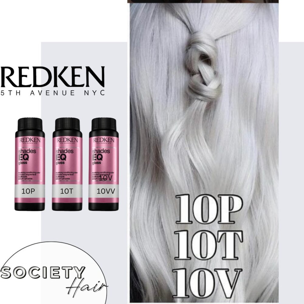 REDKEN Shades EQ Gloss Demi-Permanent Blonde Hair Toner. 10P + 10T + 10VV